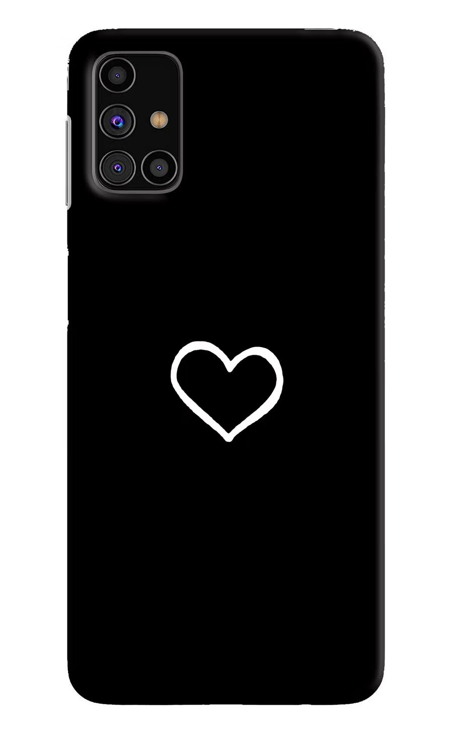 Heart Samsung M31s Back Cover, Hard case