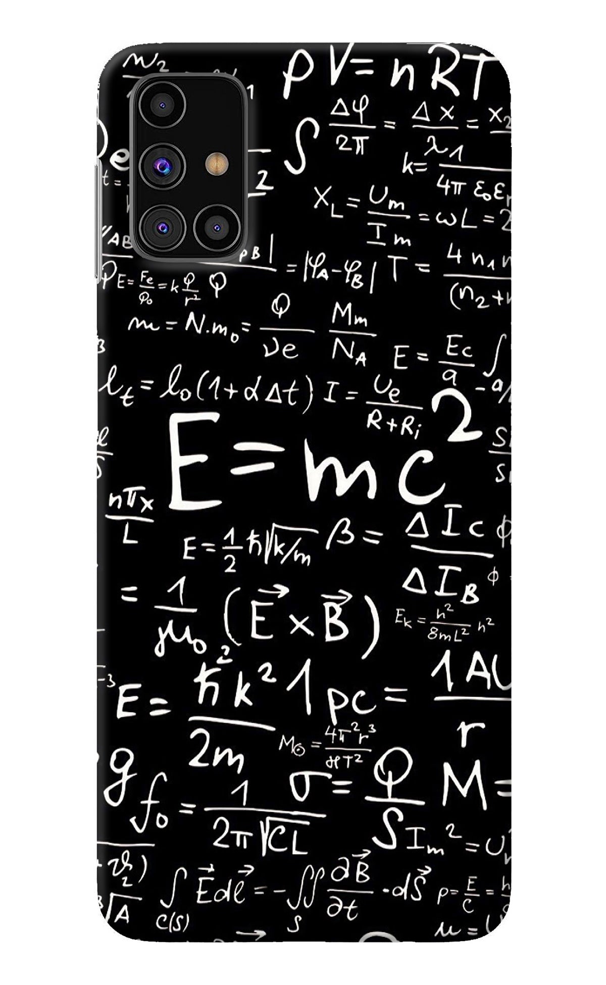 Physics Albert Einstein Formula Samsung M31s Back Cover