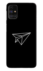 Paper Plane White Samsung M31s Hard Case Back Cover by Casekaro