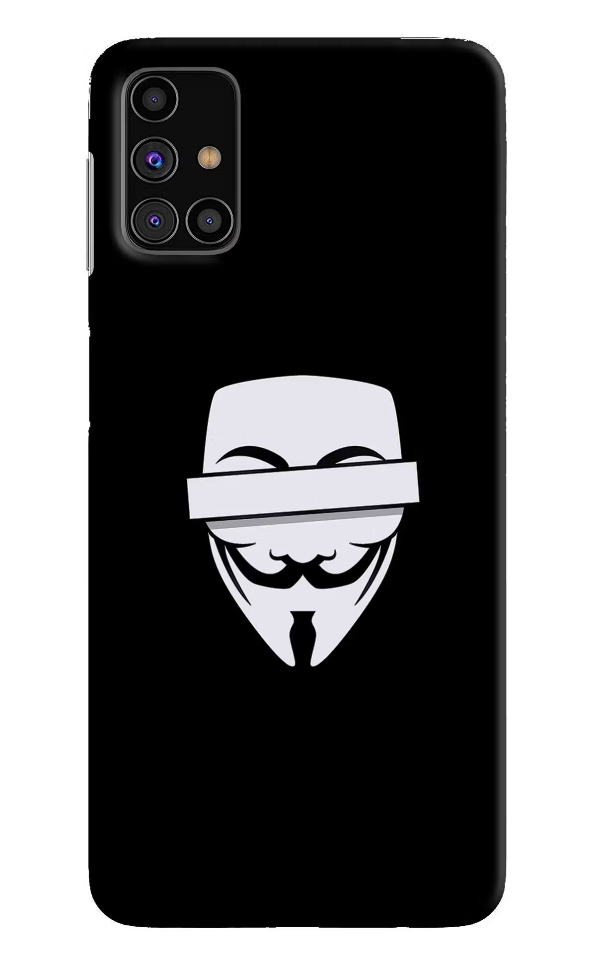 Anonymous Face Samsung M31s Hard Case Back Cover by Casekaro