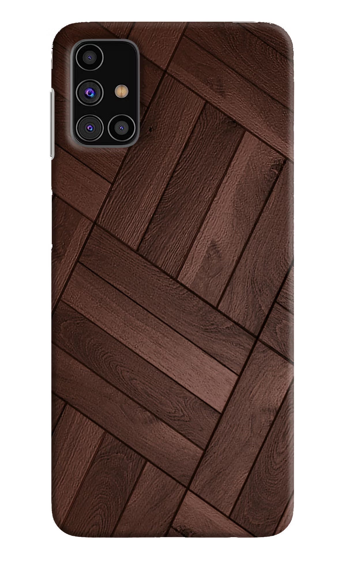 Wooden Texture Design Samsung M31s Hard Case Back Cover by Casekaro