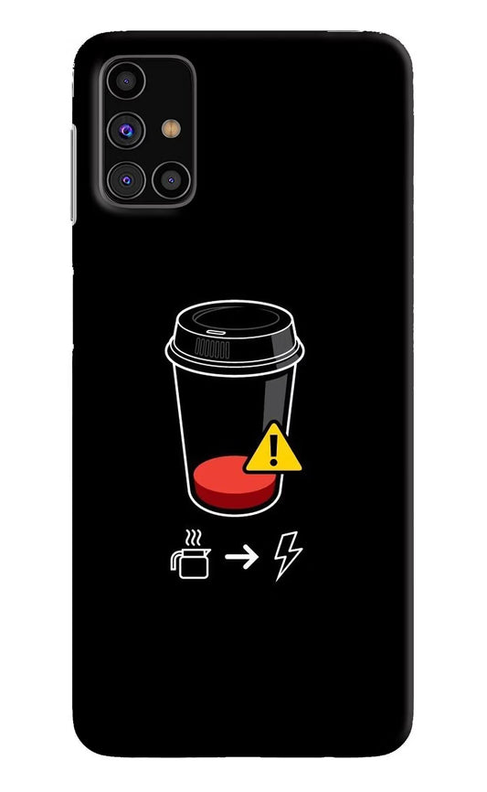 Coffee Samsung M31s Hard Case Back Cover by Casekaro