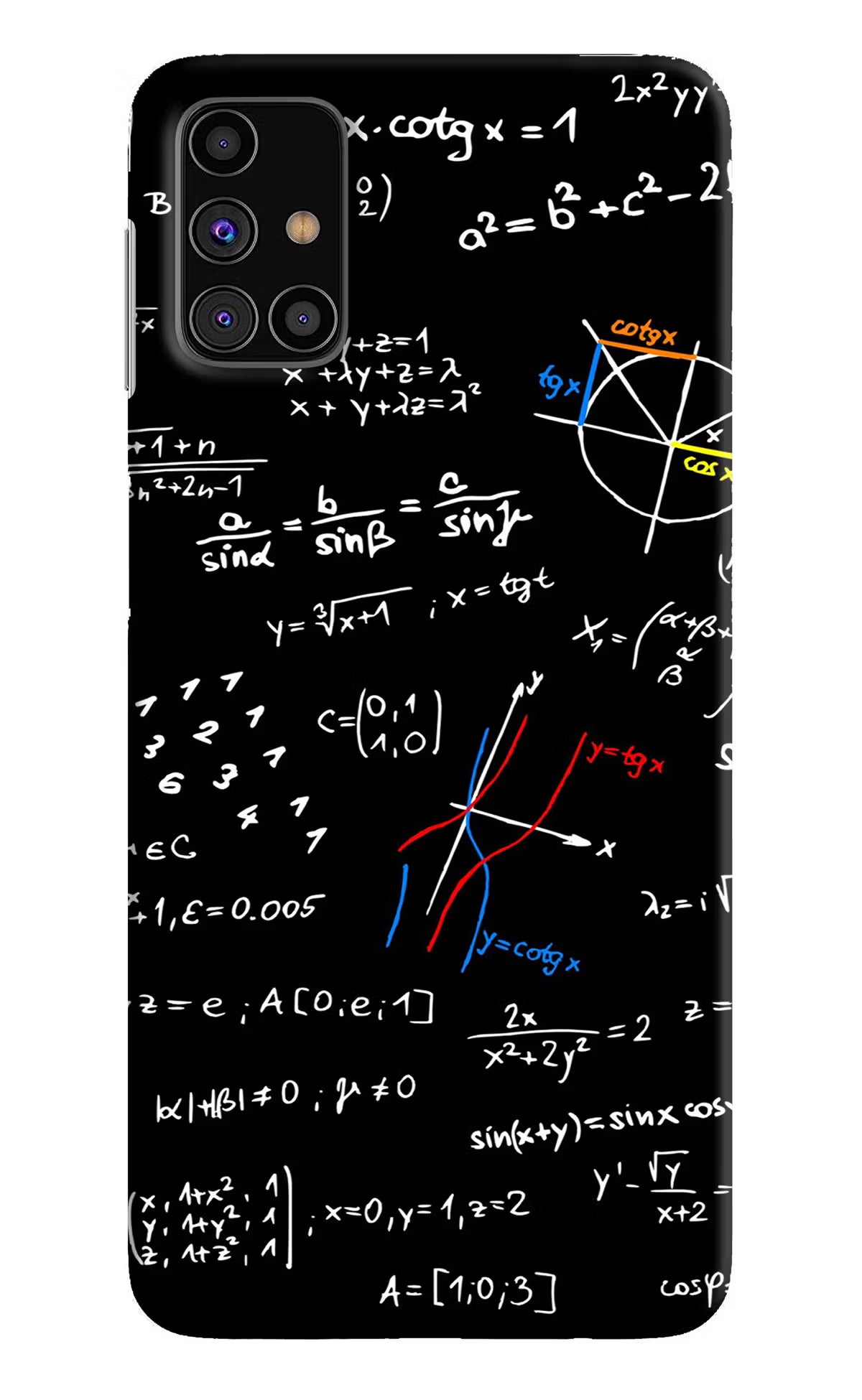 Mathematics Formula Samsung M31s Hard Case Back Cover by Casekaro