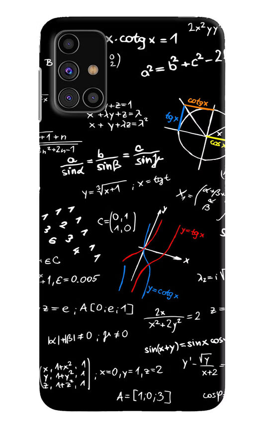 Mathematics Formula Samsung M31s Hard Case Back Cover by Casekaro