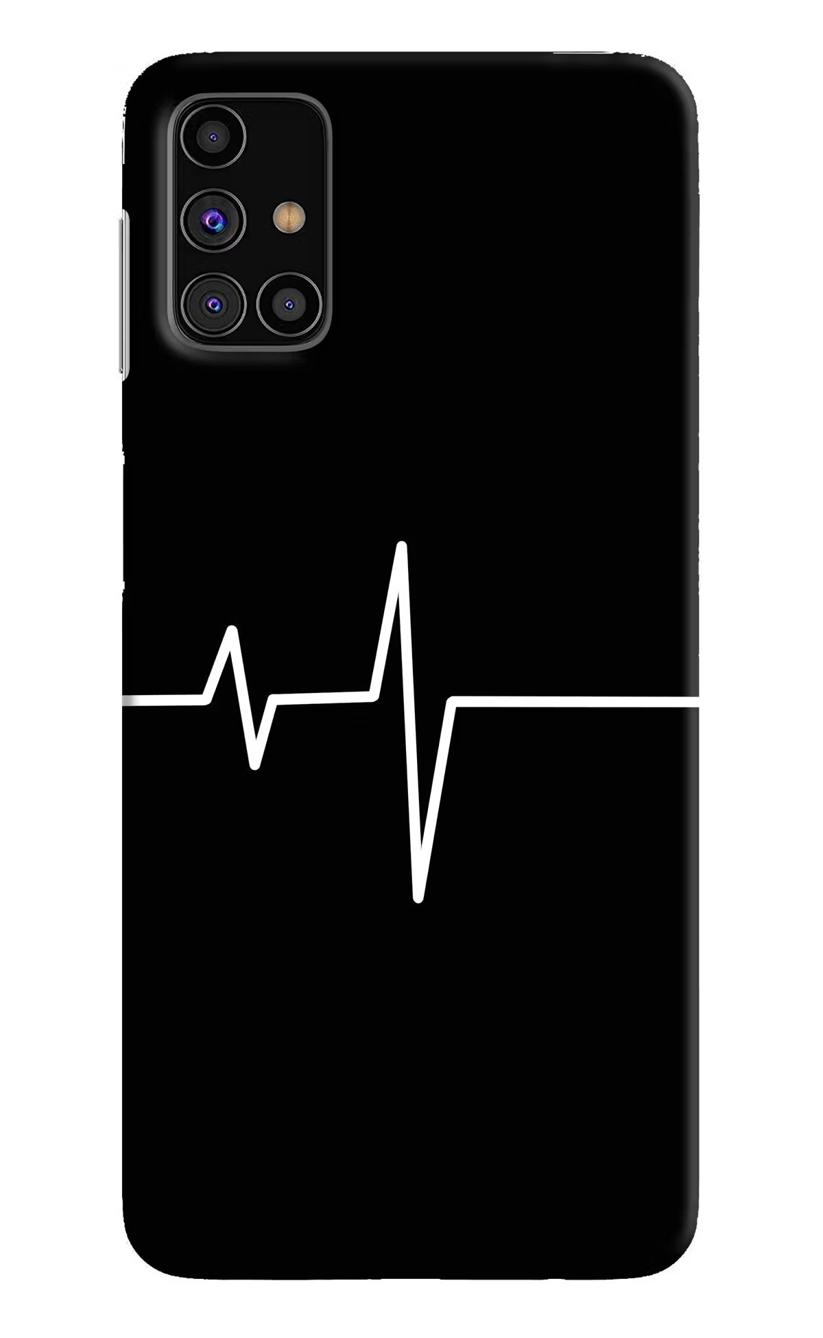 Heart Beats Samsung M31s Hard Case Back Cover by Casekaro