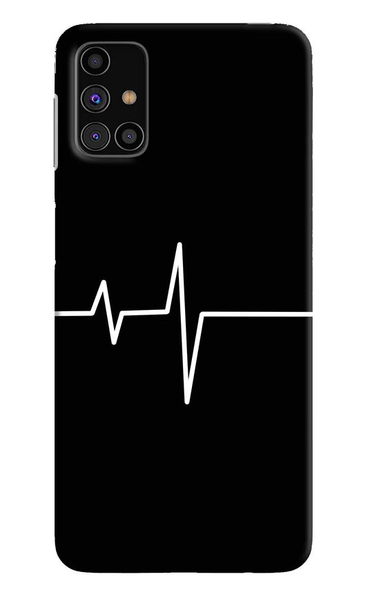 Heart Beats Samsung M31s Hard Case Back Cover by Casekaro