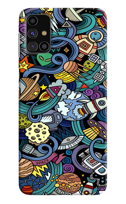 Space Abstract Samsung M31s Hard Case Back Cover by Casekaro