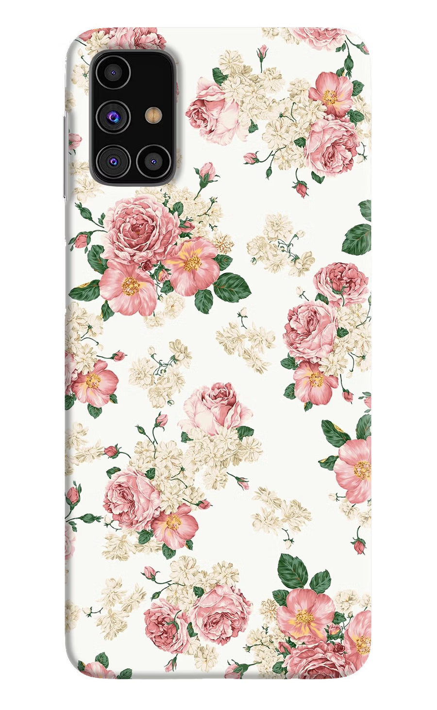 Flowers Samsung M31s Back Cover, Hard case