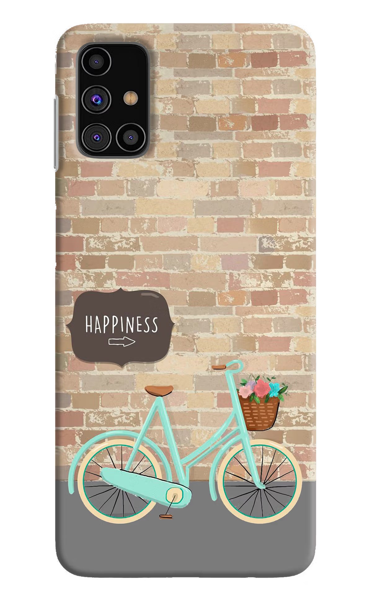 Happiness Artwork Samsung M31s Hard Case Back Cover by Casekaro