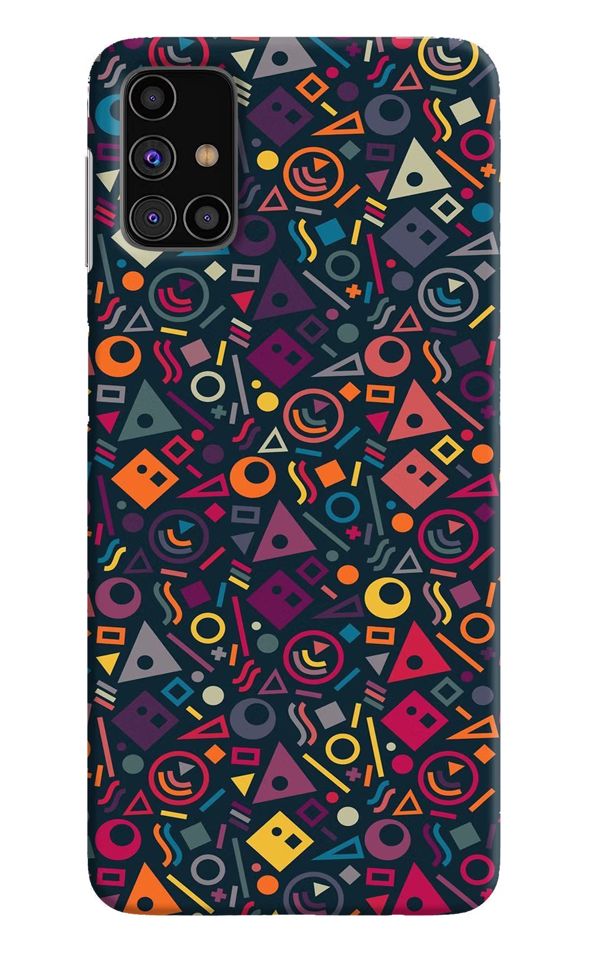 Geometric Abstract Samsung M31s Hard Case Back Cover by Casekaro
