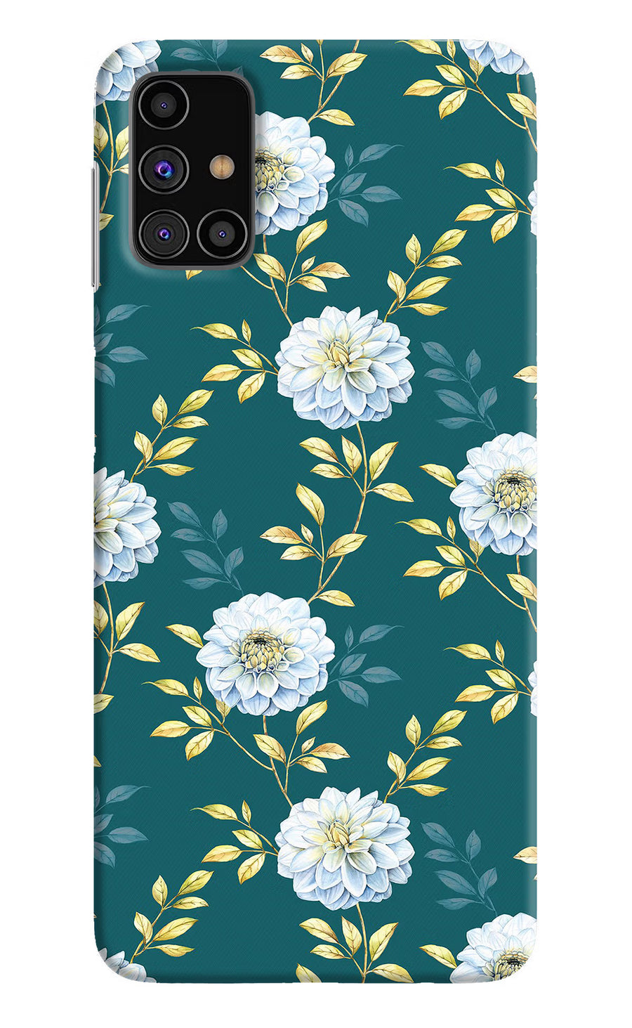 Flowers Samsung M31s Back Cover, Hard case