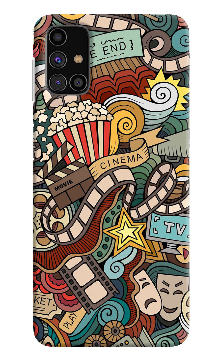 Cinema Abstract Samsung M31s Back Cover, Hard case