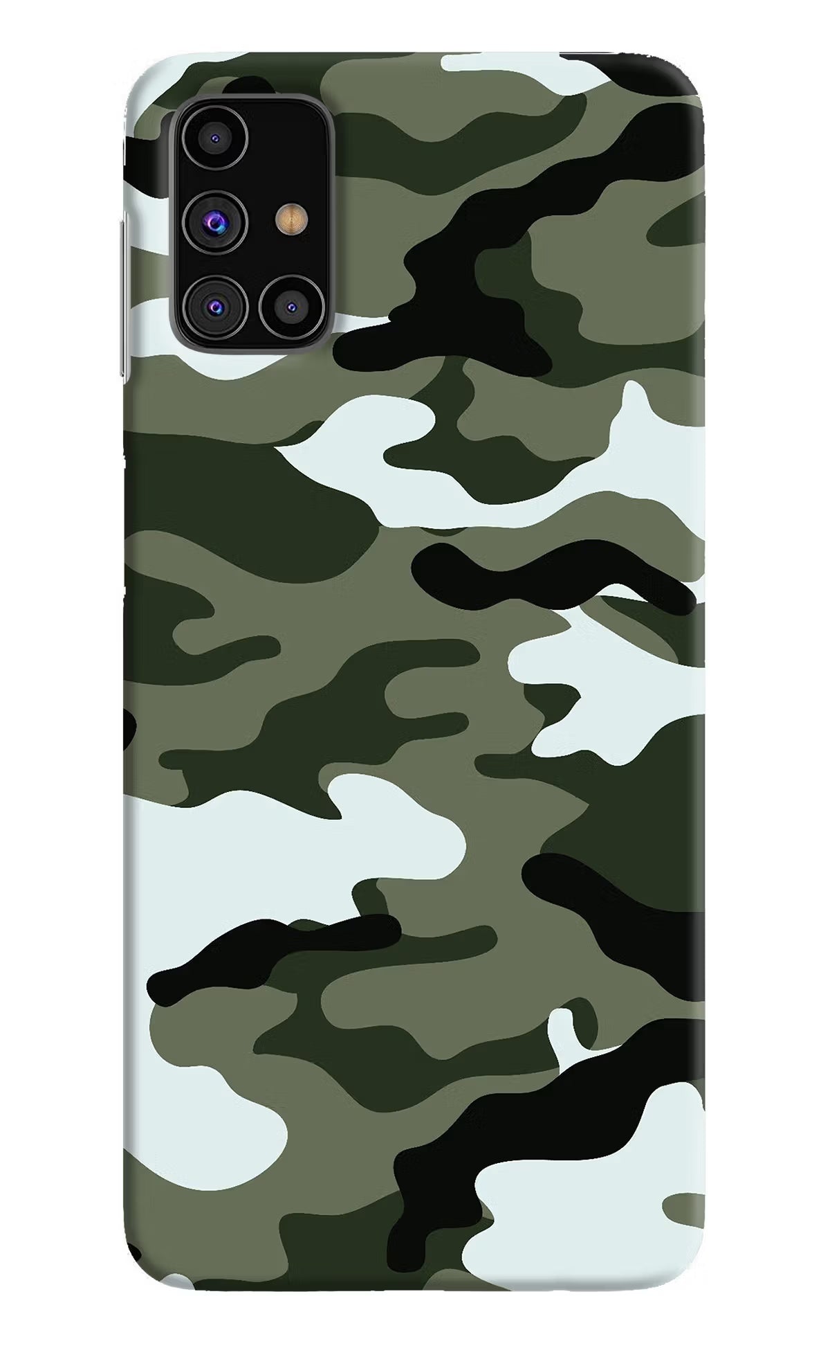 Camouflage Samsung M31s Hard Case Back Cover by Casekaro