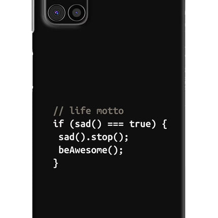 Life Motto Code Samsung M31s Hard Case Back Cover by Casekaro