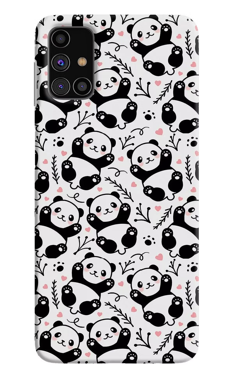Cute Panda Samsung M31s Back Cover, Hard case
