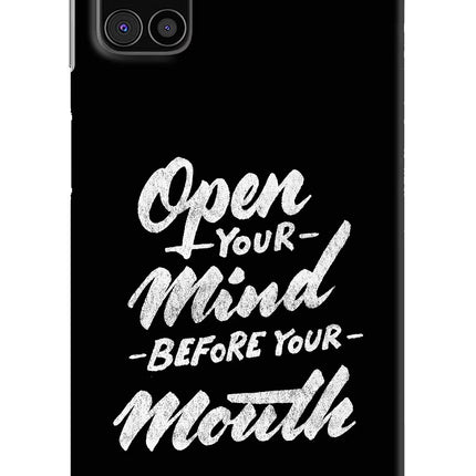 Open Your Mind Before Your Mouth Samsung M31s Hard Case Back Cover by Casekaro