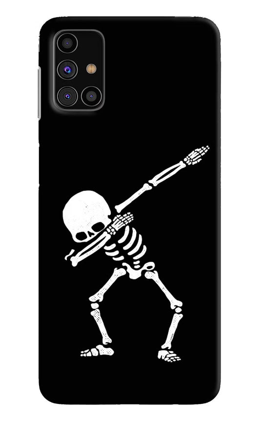 Dabbing Skeleton Art Samsung M31s Hard Case Back Cover by Casekaro