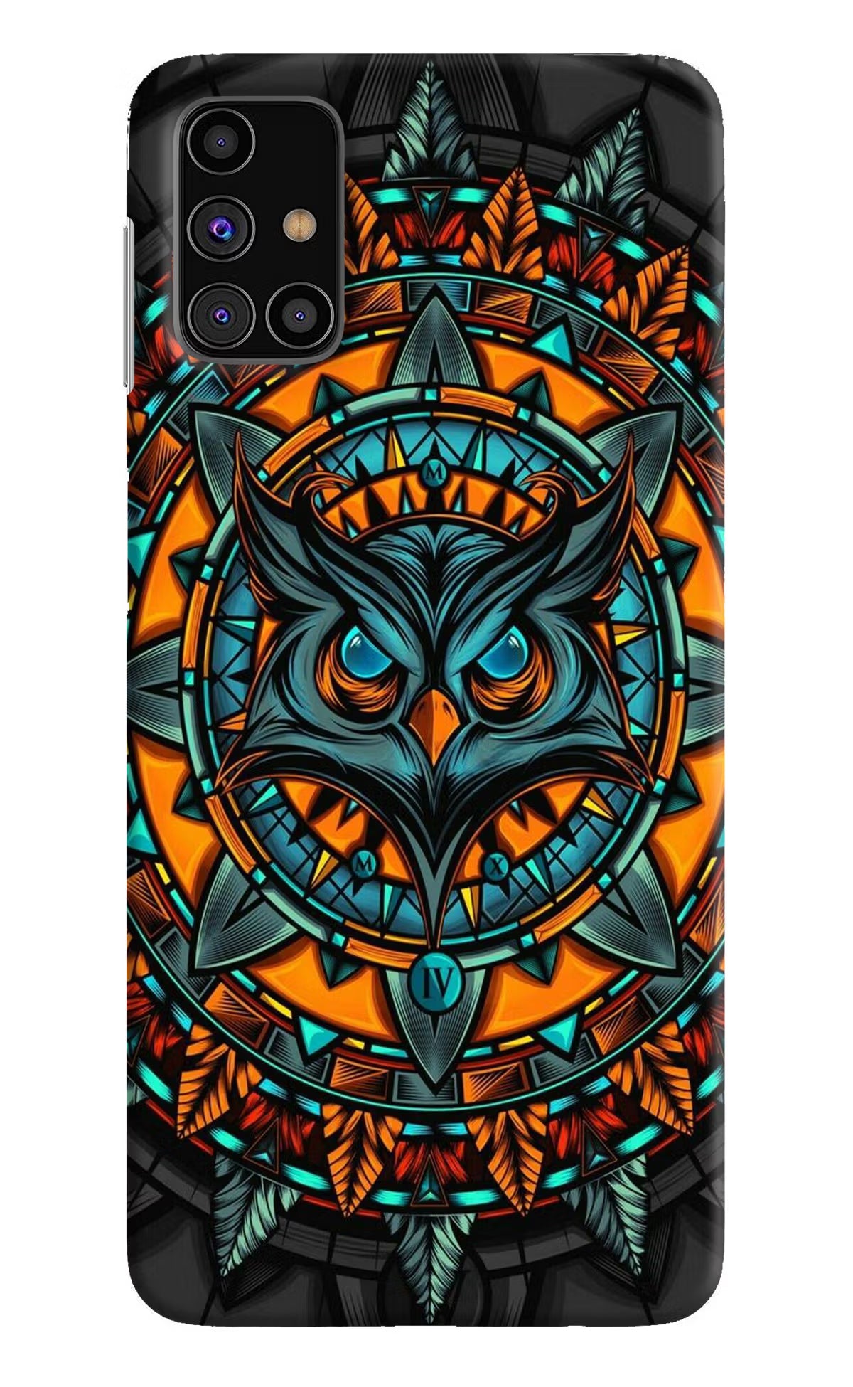 Angry Owl Art Samsung M31s Hard Case Back Cover by Casekaro