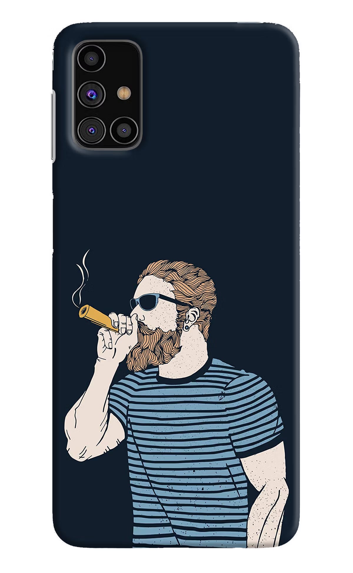 Smoking Samsung M31s Hard Case Back Cover by Casekaro