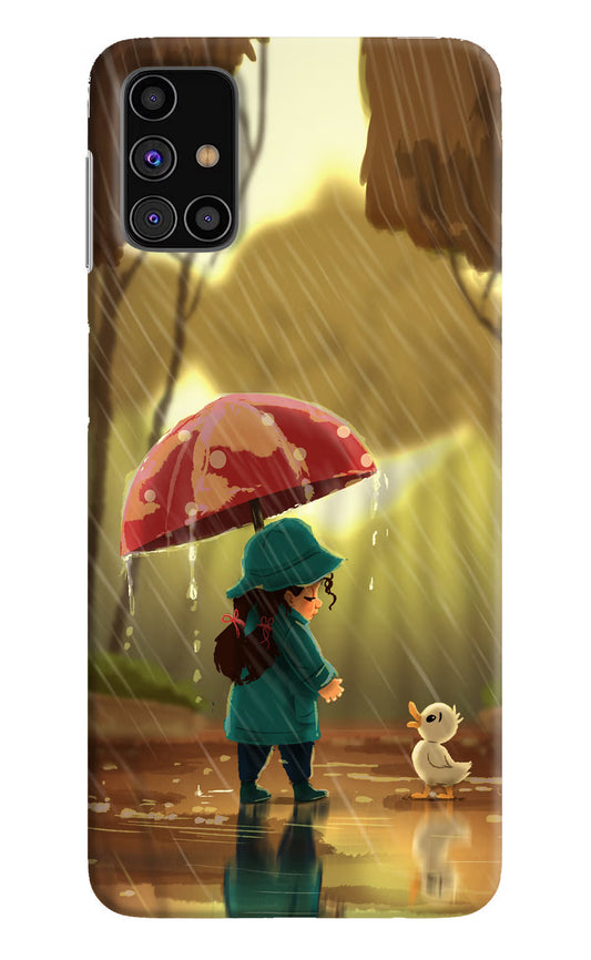 Rainy Day Samsung M31s Hard Case Back Cover by Casekaro