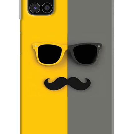 Sunglasses with Mustache Samsung M31s Hard Case Back Cover by Casekaro