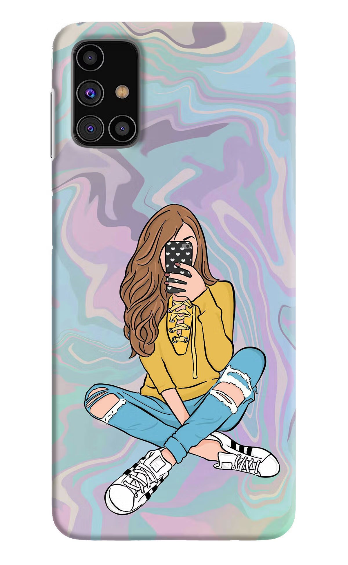 Selfie Girl Samsung M31s Hard Case Back Cover by Casekaro