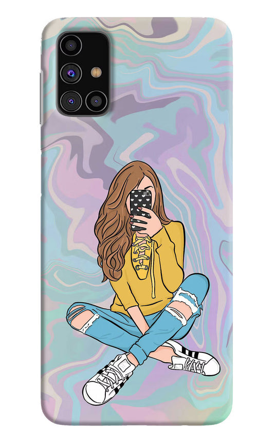 Selfie Girl Samsung M31s Hard Case Back Cover by Casekaro
