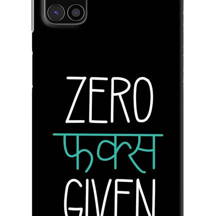 Zero Fucks Given Samsung M31s Hard Case Back Cover by Casekaro