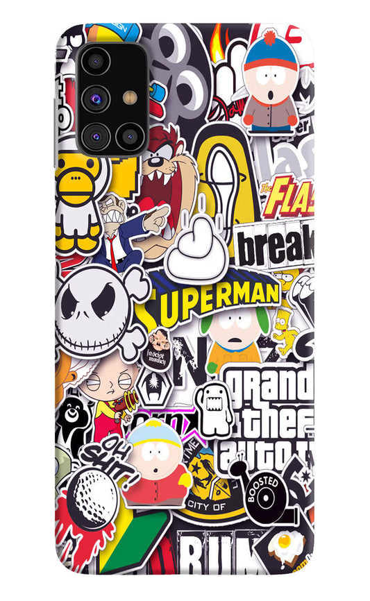 Sticker Bomb Samsung M31s Hard Case Back Cover by Casekaro