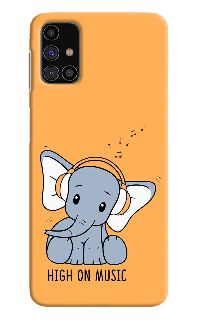 High On Music Samsung M31s Hard Case Back Cover by Casekaro
