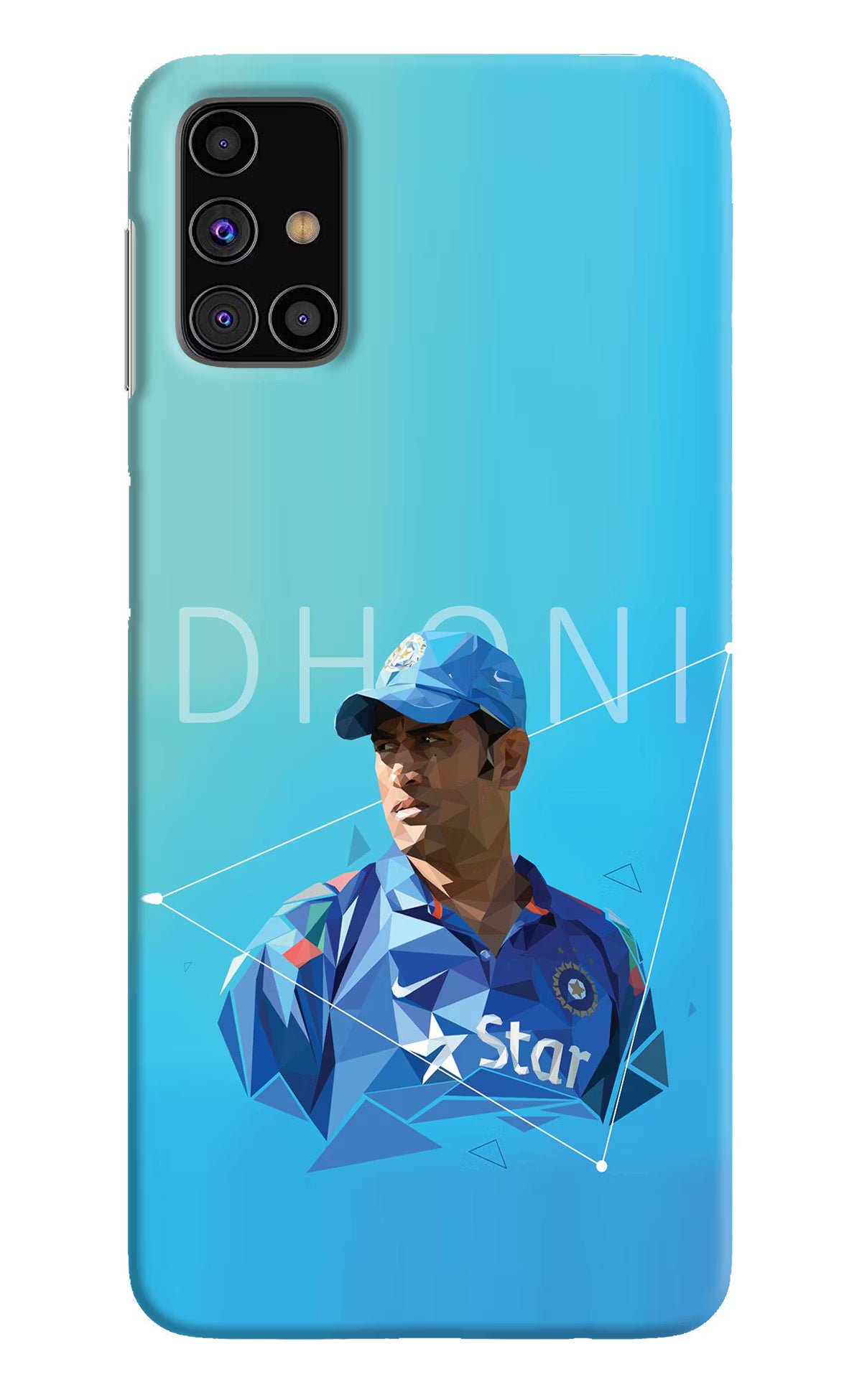Dhoni Artwork Samsung M31s Hard Case Back Cover by Casekaro