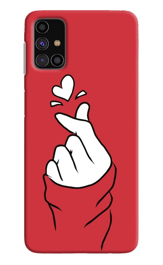 Korean Love Sign Samsung M31s Hard Case Back Cover by Casekaro