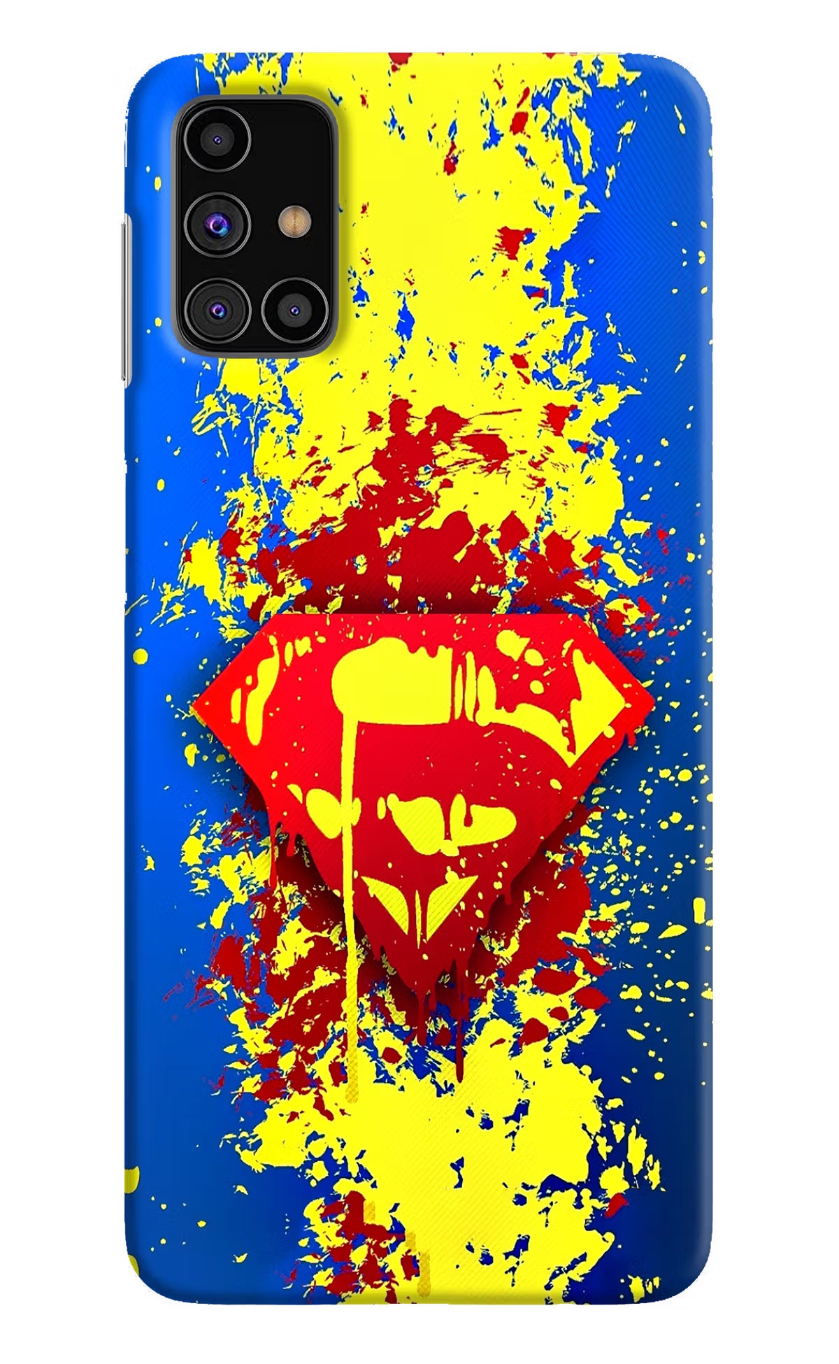 Superman logo Samsung M31s Hard Case Back Cover by Casekaro