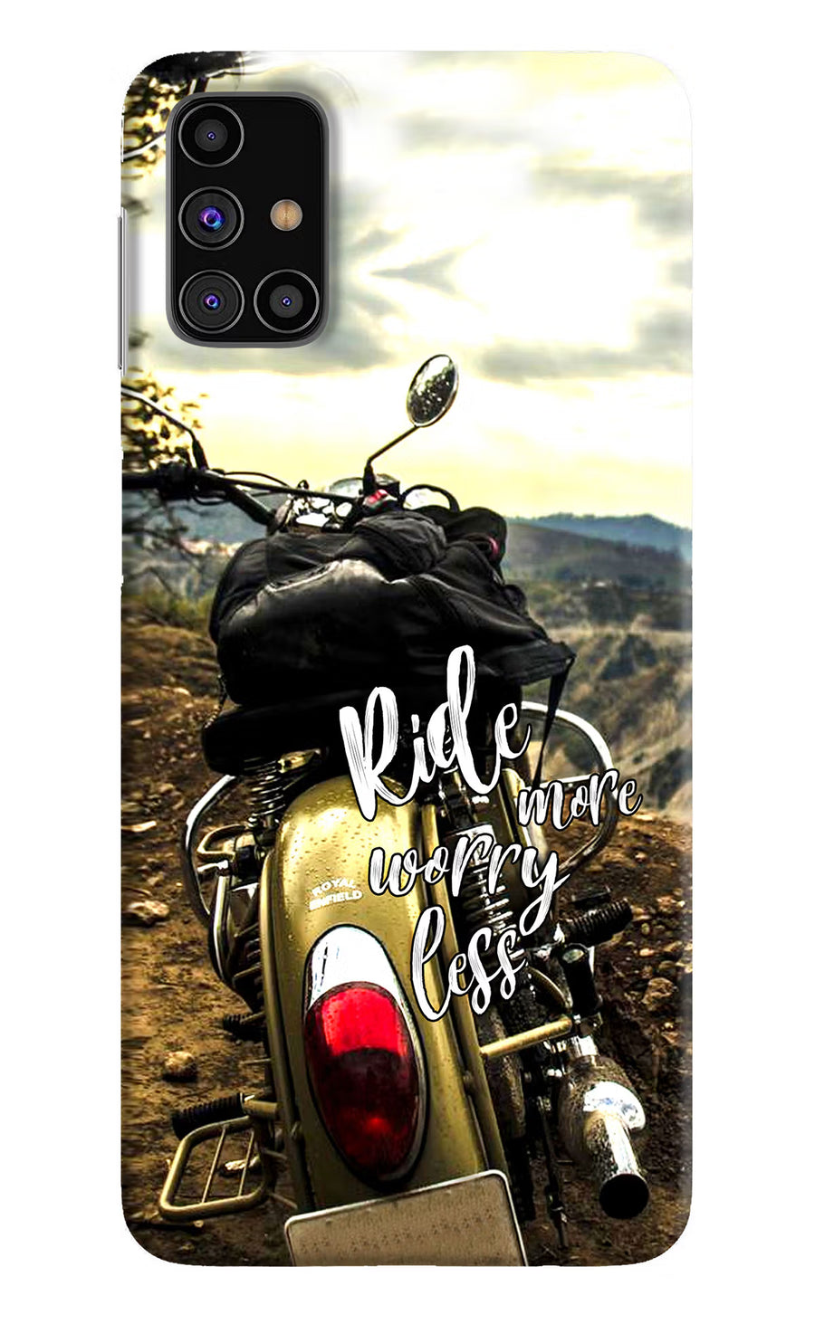 Ride More Worry Less Samsung M31s Back Cover, Hard case
