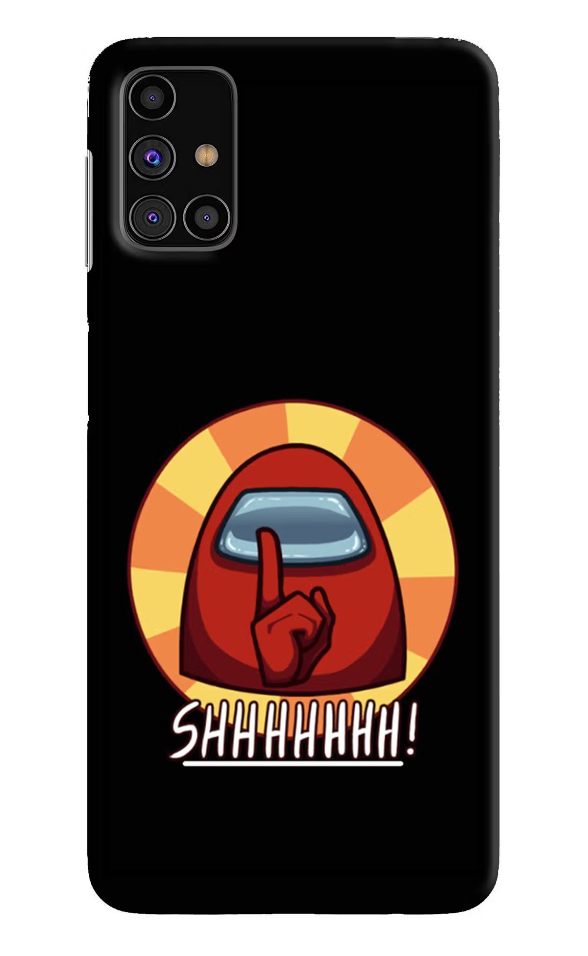 Among Us Shhh! Samsung M31s Hard Case Back Cover by Casekaro