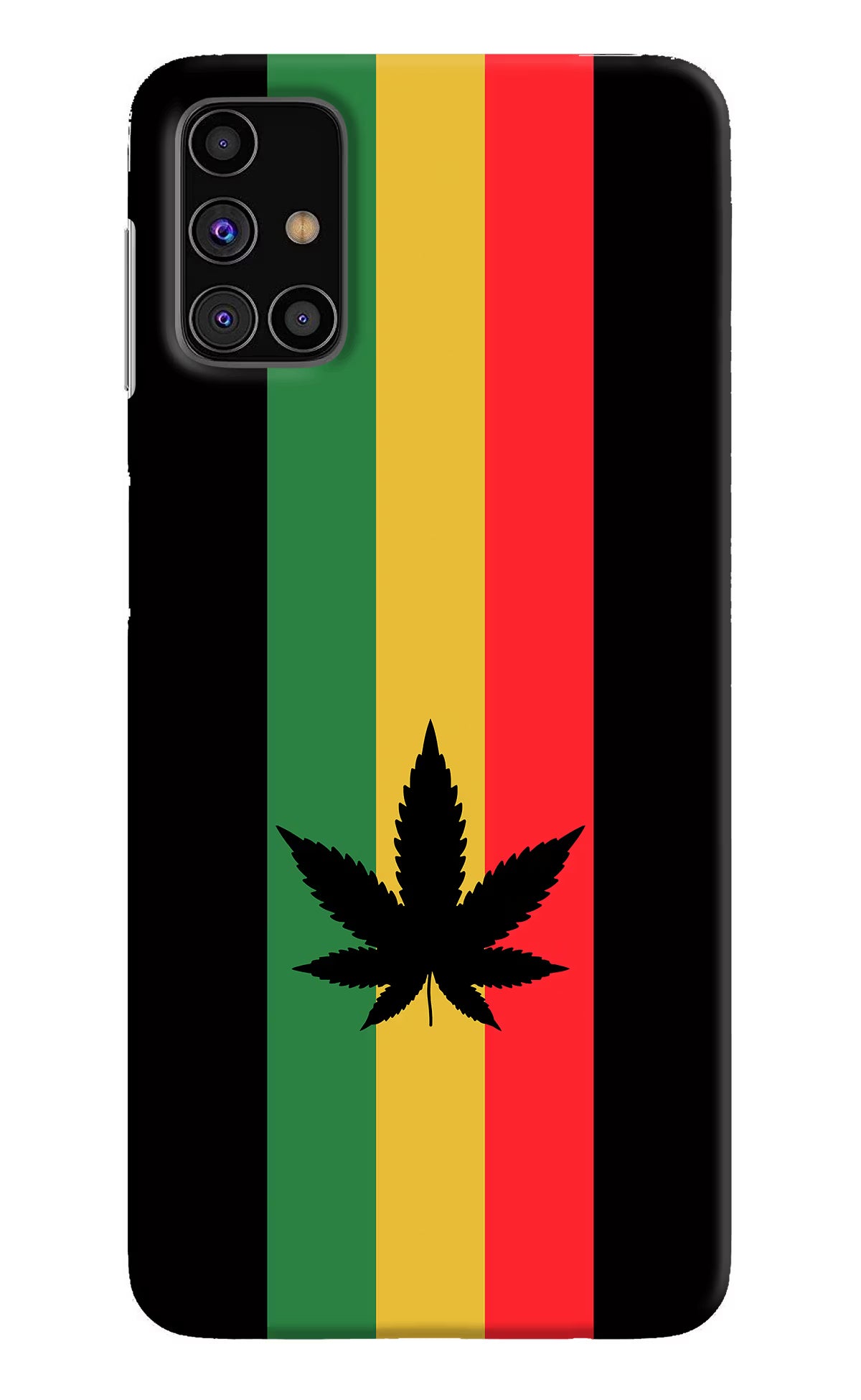 Weed Flag Samsung M31s Hard Case Back Cover by Casekaro
