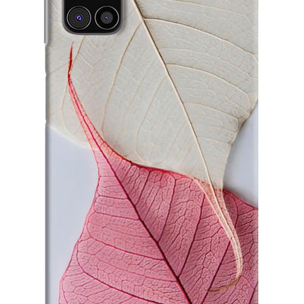 White Pink Leaf Samsung M31s Hard Case Back Cover by Casekaro