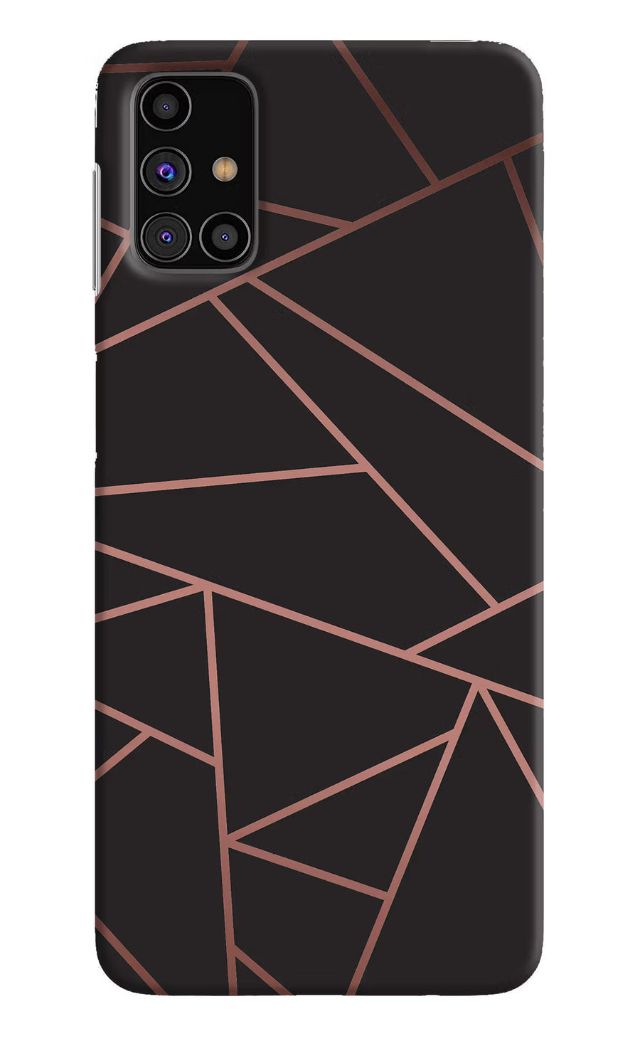 Geometric Pattern Samsung M31s Back Cover, Hard case