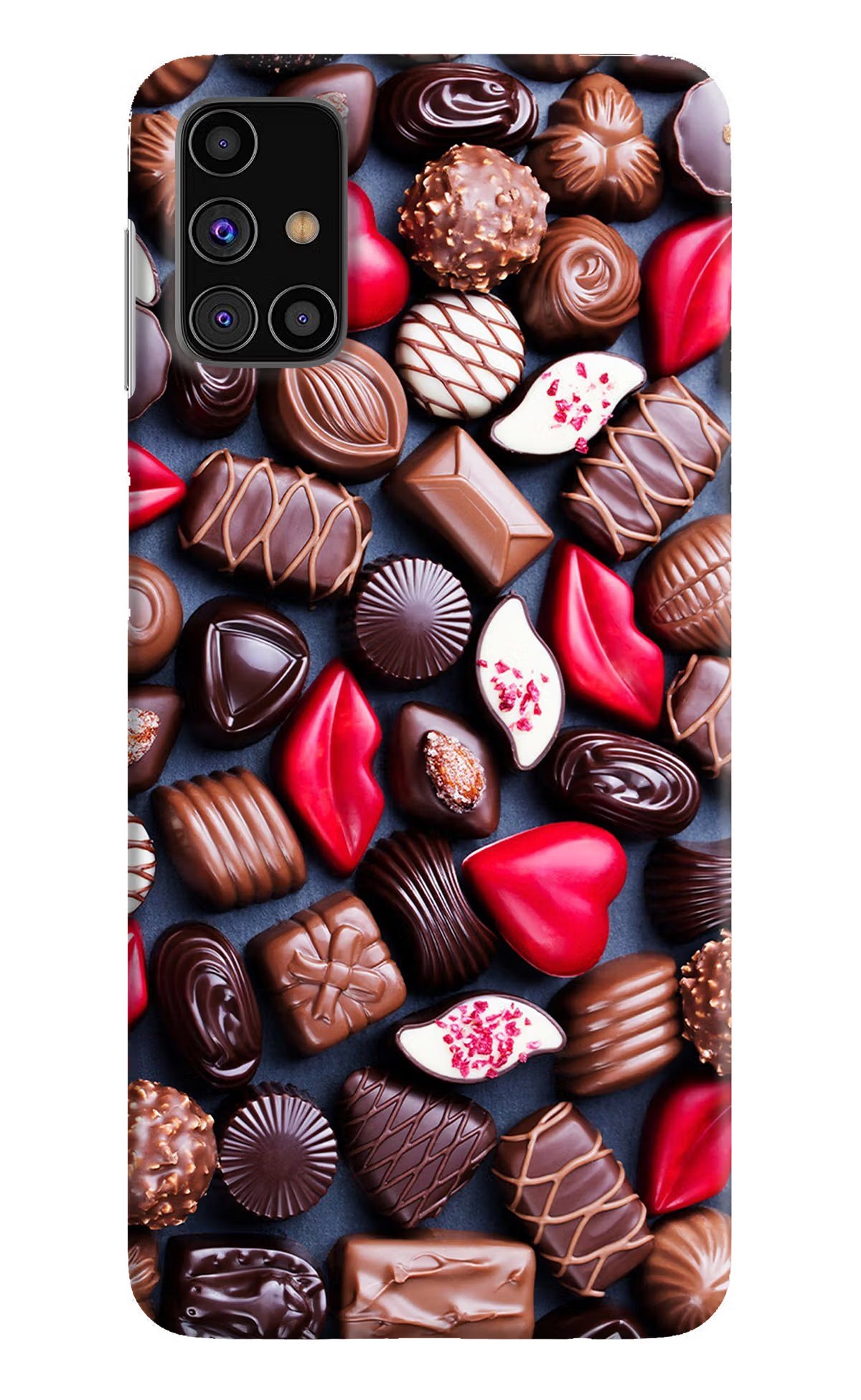 Chocolates Samsung M31s Hard Case Back Cover by Casekaro