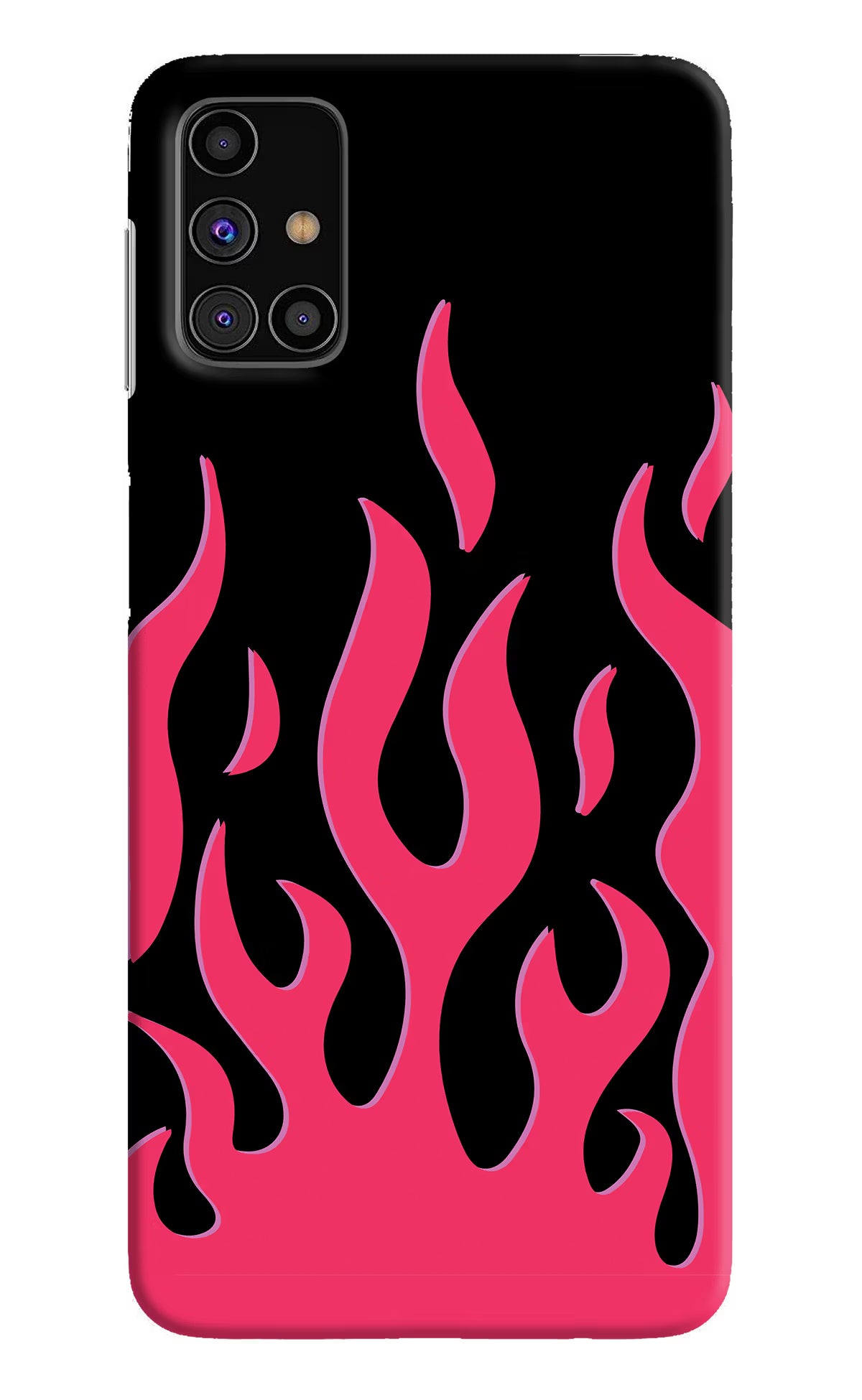 Fire Flames Samsung M31s Hard Case Back Cover by Casekaro