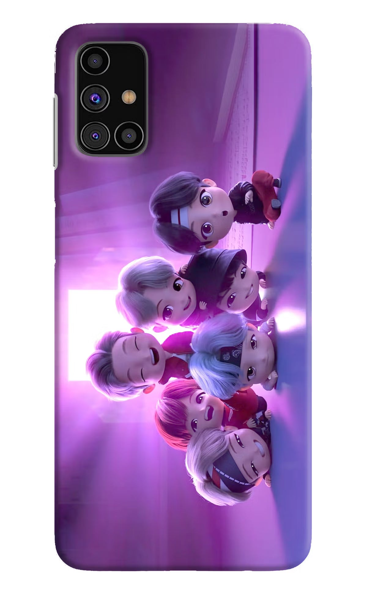 BTS Chibi Samsung M31s Hard Case Back Cover by Casekaro