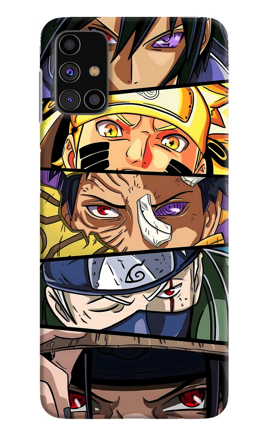 Naruto Character Samsung M31s Back Cover, Hard case