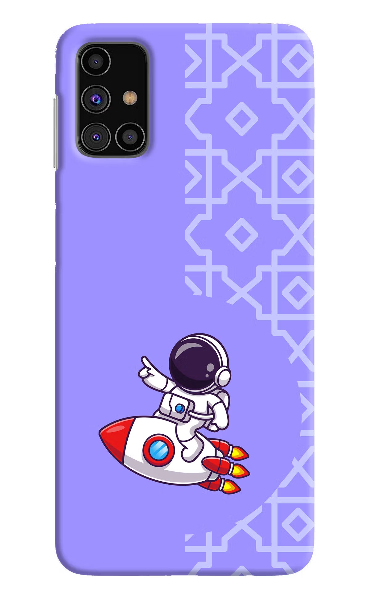 Cute Astronaut Samsung M31s Hard Case Back Cover by Casekaro