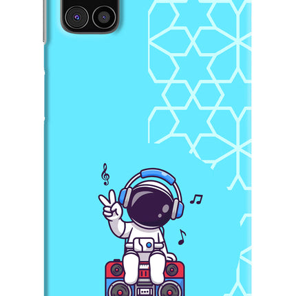 Cute Astronaut Chilling Samsung M31s Hard Case Back Cover by Casekaro
