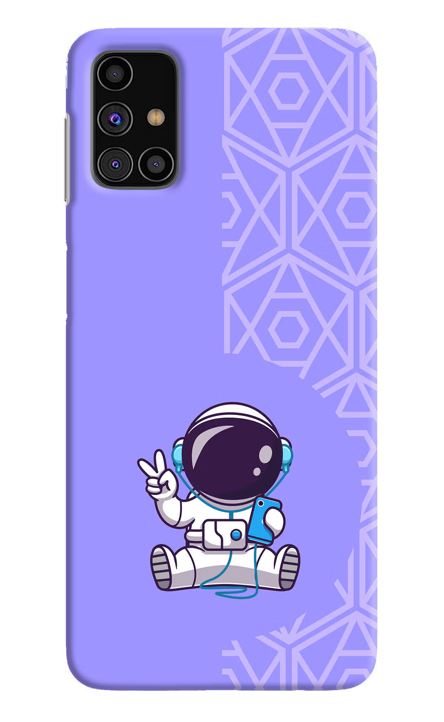 Cute Astronaut Chilling Samsung M31s Back Cover, Hard case