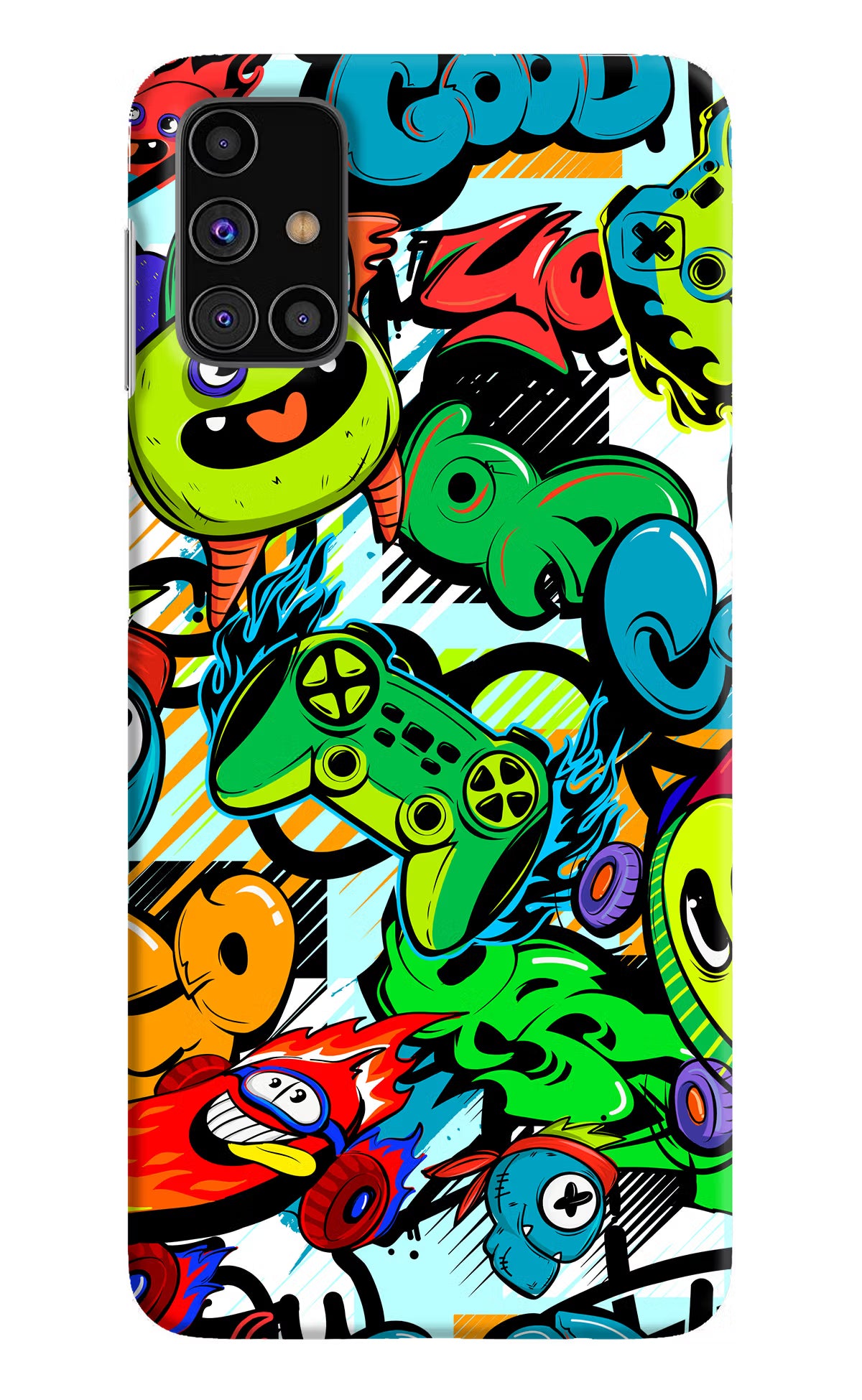 Game Doodle Samsung M31s Hard Case Back Cover by Casekaro