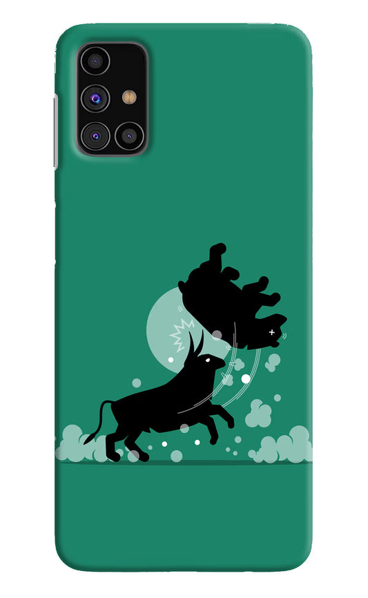 Bull Conqueror Samsung M31s Hard Case Back Cover by Casekaro