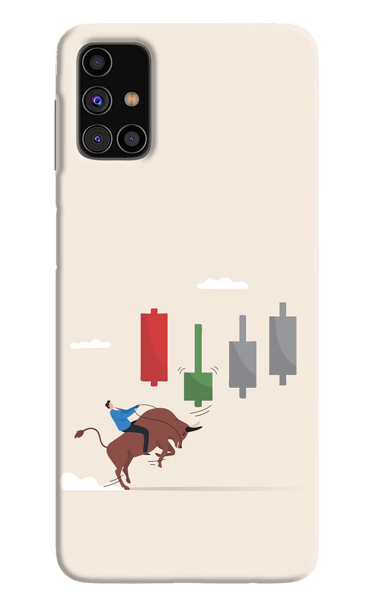 Bull Trading Momentum Samsung M31s Hard Case Back Cover by Casekaro