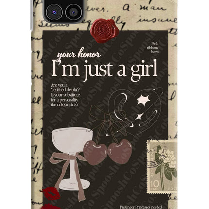 I am just a girl Samsung M31s Hard Case Back Cover by Casekaro