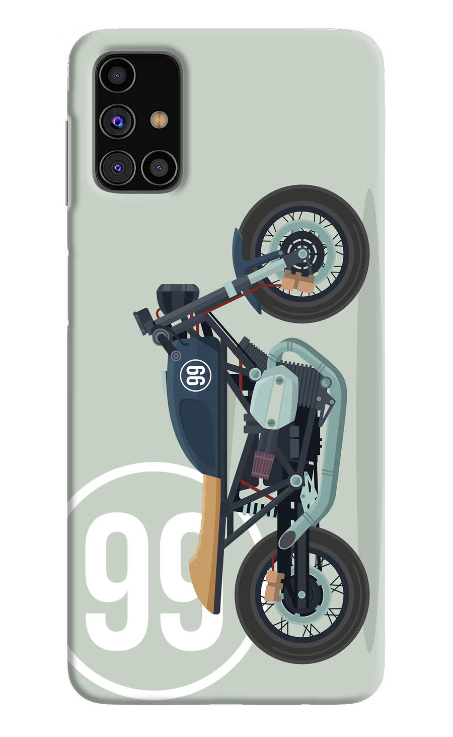 Classic Cafe Racer 99 Samsung M31s Back Cover, Hard case